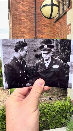 General Taylor and Ike Eisenhower at Greenham Lodge, 101st AB HQ #history #ww2 #DDay