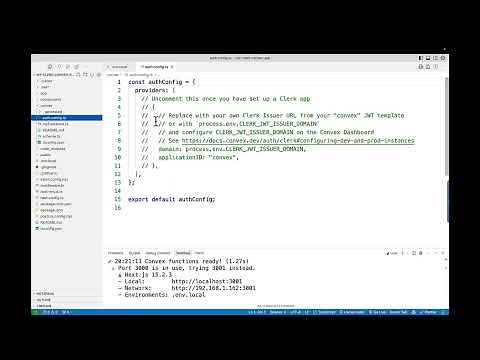 Quickly Setup Convex with Clerk Authentication