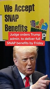 91K views · 59K reactions | A federal judge ordered the Trump administration to pay full SNAP benefits for November by Friday, rejecting the administration’s plan to partially fund the program during government shutdown. @nicollewallace reports. #trump #snap #shutdown | MS NOW | Facebook