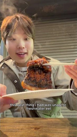 This is everything I ate at the Tsukiji fish market! 🐟#sushi #tsukijimarket #whatieatinaday #viral