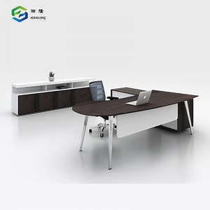 [Hot Item] Modern Executive Manager Luxury Office Desk with Aluminum Legs