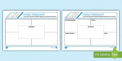 Blank Maths Thinkboard