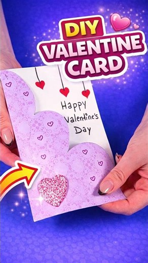 DIY Valentine Card ❤️ Handmade Heart Pop-Up Card for Valentine’s Day #diy #craft #craftyfun #kids