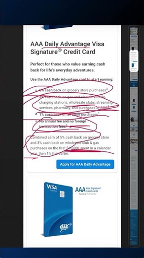 Day 11 of breaking down credit card benefits; AAA Visa Signature credit cards Daily Advantage