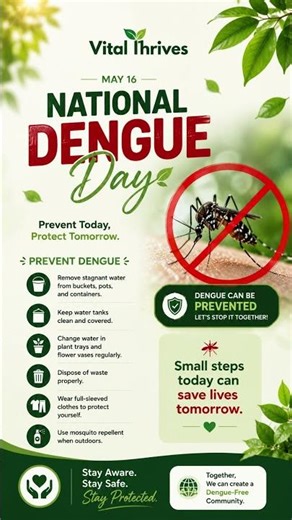 National Dengue Day 🦟 | Dengue Prevention Tips | Stay Safe & Protected