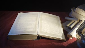 Historical book. Historical period video.