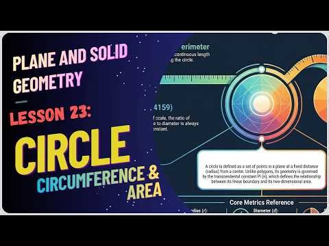 Lesson 23 | Mastering Circle's Circumference & Area | Plane & Solid Geometry