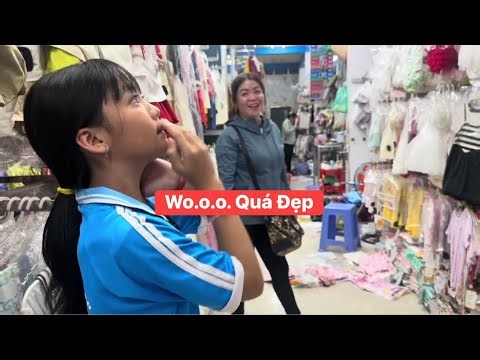 Đi chợ mua dụng cụ học tập quần áo cho Bé Tưởng Vi con gái của Chị Oanh bị bệnh ung thư ngực