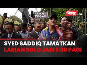 Syed Saddiq tamatkan larian solo dari Muar ke Parlimen