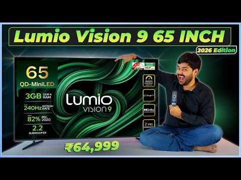 Lumio Vision 9 QD-MiniLED TV [2026] 65" 4K 144Hz Unboxing & Review ⚡ 800 Nits, 50W Audio, AI TLDR