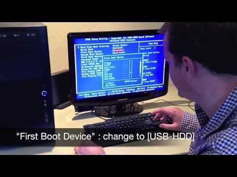 Changing BIOS settings in order to boot Webconverger from a USB stick