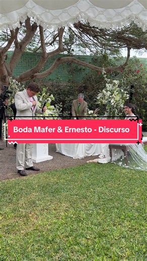 Boda @MAFERNEYRA & @Ernesto Cabieses, que lindo. Gracias por dejarme decir unas palabras en su día tan especial. Los quiero mucho y les deseo lo mejor siempre.