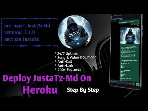 HOW TO DEPLOY A WHATSAPP BOT ON HEROKU | JustaTz-Md | A TUTORIAL FOR THOSE WHO HAS HEROKU ACCOUNT