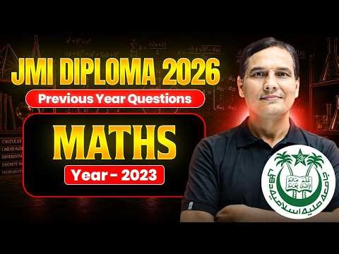 JMI Diploma Entrance Exam 2026 | Maths - Previous Year Questions (2023)