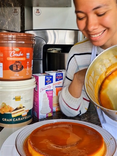 Quesillo con 2 ingredientes principales y jarabe fácil