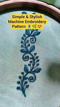 Machine embroidery ka perfect design 😍🧵 | Embroidery Master #machineembroidery #viralposts