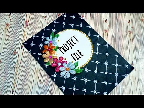 How to decorate front page of project file/ complete tutorial/ Very easy decoration idea for project