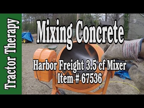 Harbor Freight 67536 Cement Mixer Overview and Action