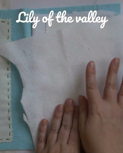 Fabric Collage Lily of the Valley Tutorial • Easy Slow Stitching 🌸