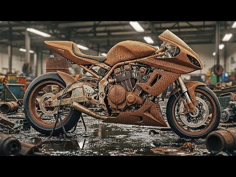 ASMR Titanium 2000 MTT Y2K Turbine Superbike Helicopter Jet Engine Motorcycle Restoration