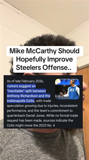 Pittsburg Steelers Need To Sign Anthony Richardson #nfl #nflrumors #freeagency #pittsburghsteelers