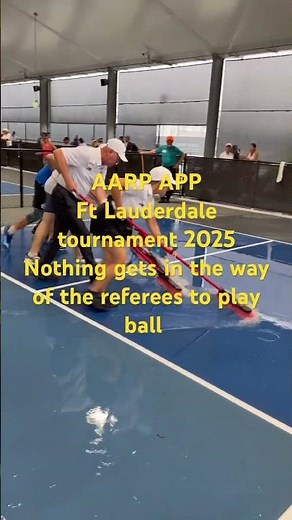 AARP APP pro Pickleball tourn. Nothing gets in staff’s way