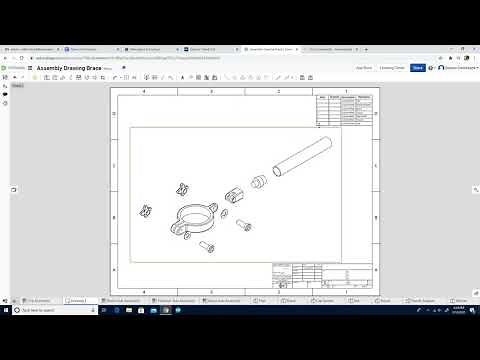 Onshape Practices - Lesson 24 - Assembly Drawing – Brace
