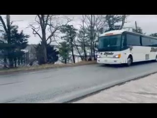 Orleans PD escorting the Nauset Boys Hockey team on their way off to the D3 State Tournament Elite 8 against Pembroke tonight. Good Luck, Warriors! 💛🖤 🏒 | Orleans Police Department