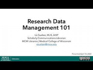 Research Data Management 101
