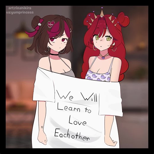 trouble in paradise😭😭 #vtuber #meme #voicememe #yumprincess