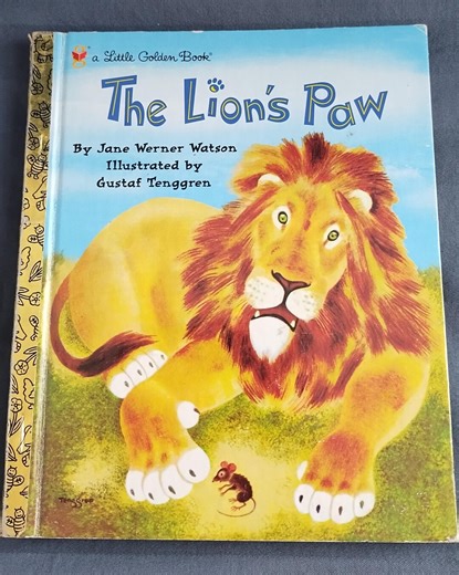 Hand-bound Little Golden Book Journal & Story the Lion's Paw - Etsy