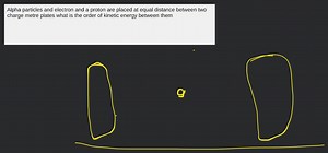 Alpha particles and electron and a proton are placed at equal d... | Filo