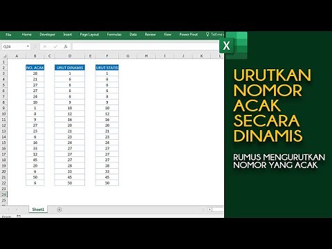 cara cepat mengurutkan angka atau nomor acak di excel secara dinamis
