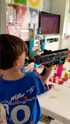 Toy Blaster Target Challenge at Home! 🎯😄