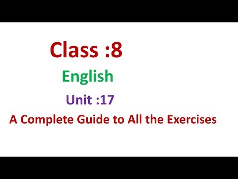 class 8 English unit 17/exercises/grade 8 English chapter 17/English 8 guide