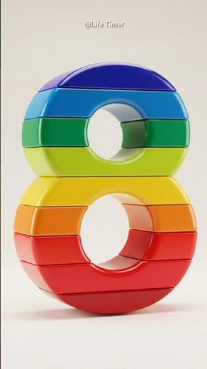 🎨 9 to 0 Bright Color Countup with Voice 🎤 | Visual Countdown Timer #timer #shorts