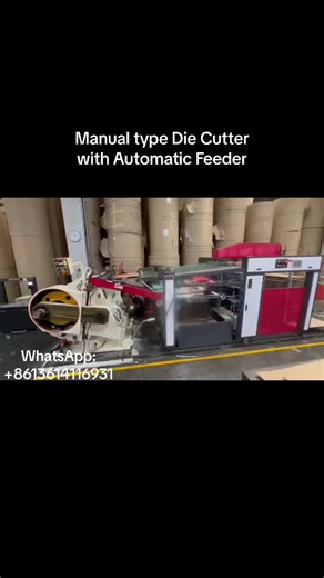 Manual type Die Cutting machine with Automatic Feeder #diecuttingmachine #Carton #Box #Packaging #embalage #cajas