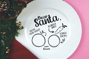 Cricut Santa Cookie Plate or Treat Tray