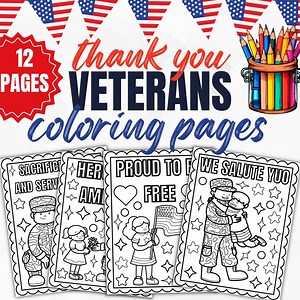 Veterans Day Coloring Pages | Kids Printable Activities (PDF) - Etsy UK