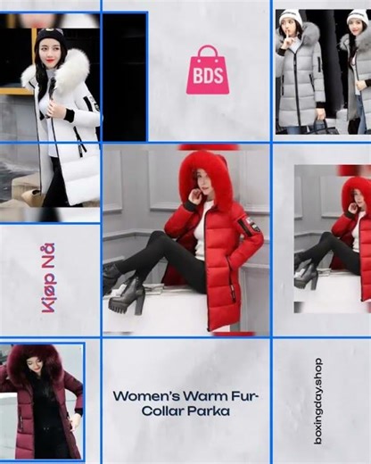 Women’s Warm Fur-Collar Parka