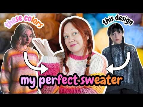 Recreating a Sweater From Wednesday in Enid's Color Palette (aka creating my dream sweater!)