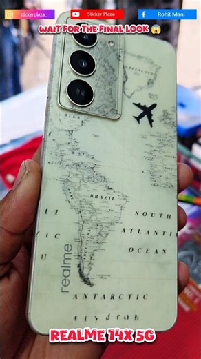 Realme 14x 5G World Map Makeover! 🌎✈️ #shorts #stickerplaza #shortvideo