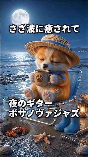 さざ波に癒される夜のギター ボサノヴァジャズ ☕ Relaxing Night Bossa Nova Jazz