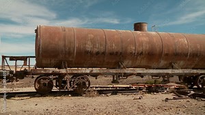 train cemetery in Uyuni, Bolivia