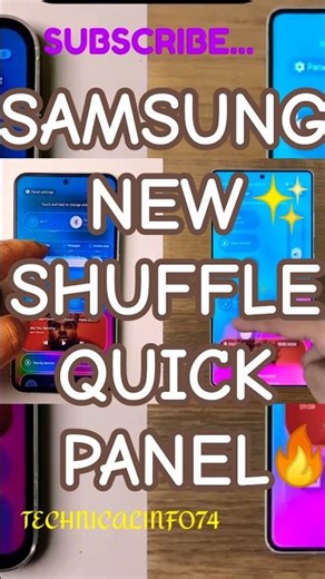‪@Samsung‬ 🔥 New Quick Panel ✨ Shuffling 🔀 Effect