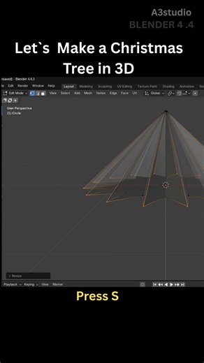 how to Create a Christmas Tree in 3d 🎄#shorts #christmastree #blender3d