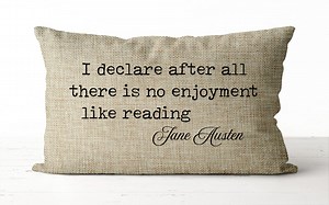 Jane Austen Pillow Literary Gifts Pride and Prejudice Jane Austen Quote Pillow Bookish Gifts Librarian Gifts Literary Gifts Book Lover - Etsy