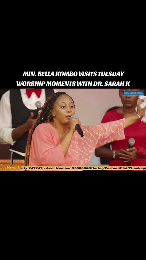 Minister @Bella Kombo Visits Tuesday Worship Moments with Dr sarah k. #BellaKombo #worshipmomentswithdrsarahk #WorshipMomentsWithDrSarahK