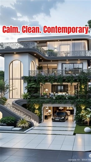 Stylish Contemporary House Exterior Decoration #housedesign #homedecor #architecture