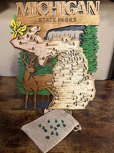 Personalized Michigan State Parks Map: Travel Tracker, Home Decor Sign - Etsy Canada